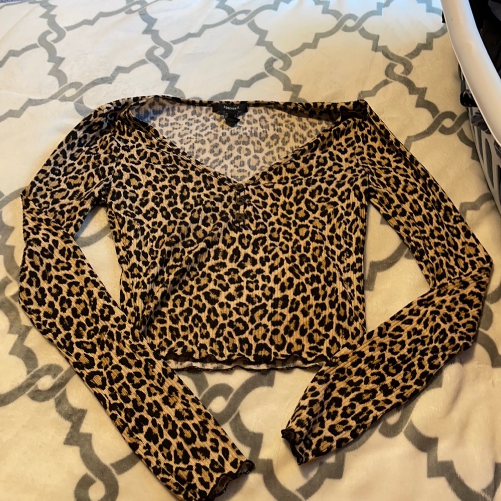 Cheetah print tight long sleeve